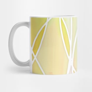 Lemon & Lime Love - abstract painting in yellow & green Mug